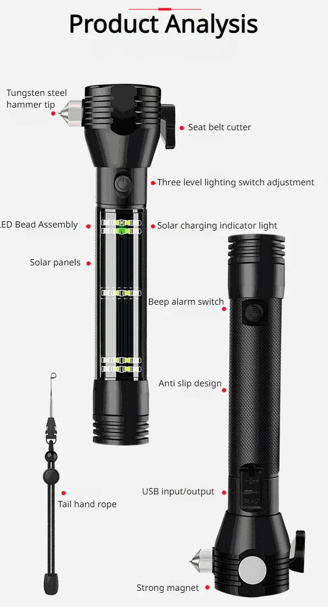 BowLift | Multifunctional Solar Power Flashlight