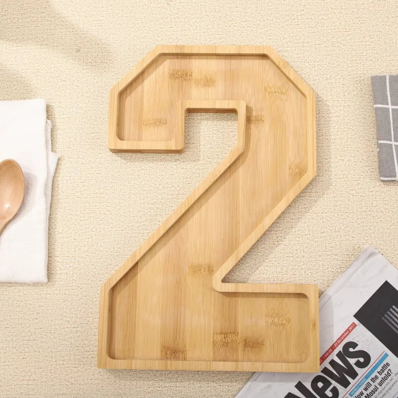BowLift | Wooden Numbers Serving Tray