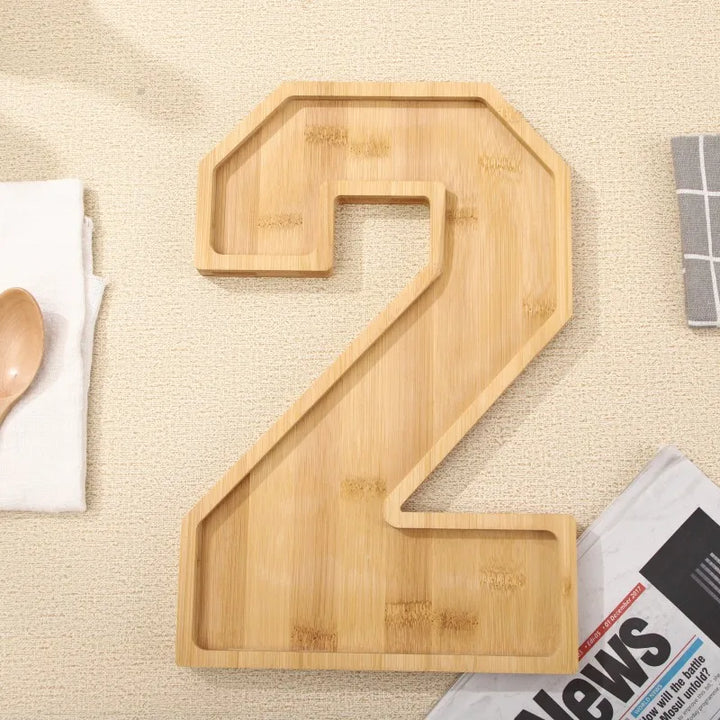 BowLift | Wooden Numbers Serving Tray