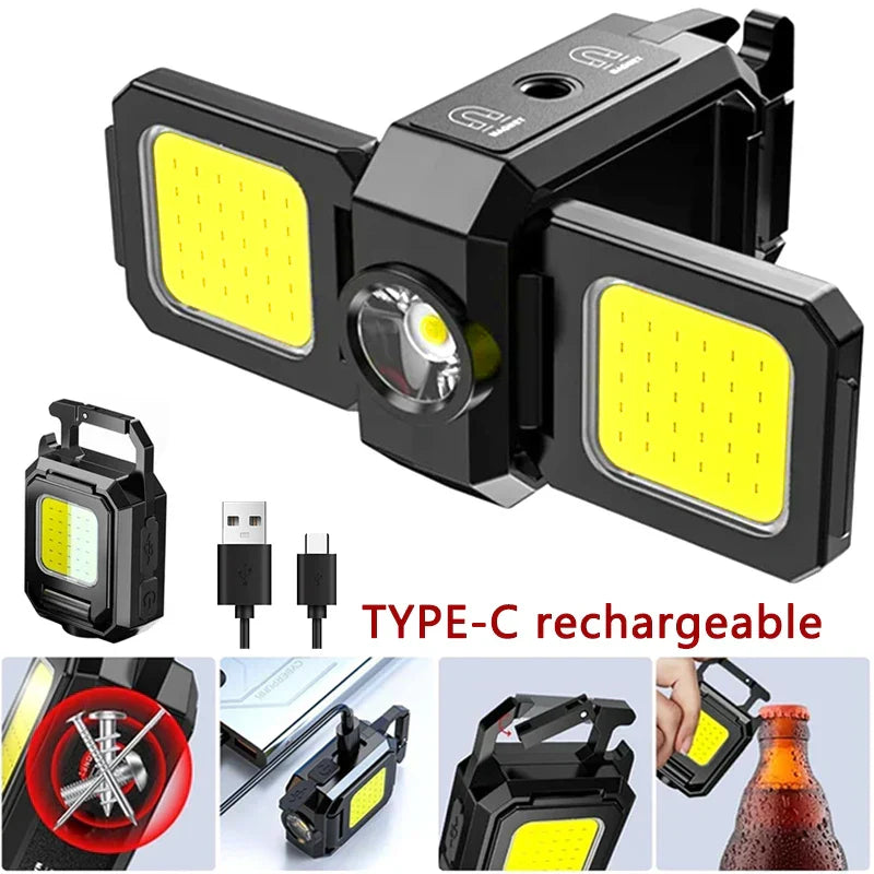 BowLift | TorchKey Mini Flashlight | 1000 Lumen | Magnetic Base & USB-C | Keychain Format