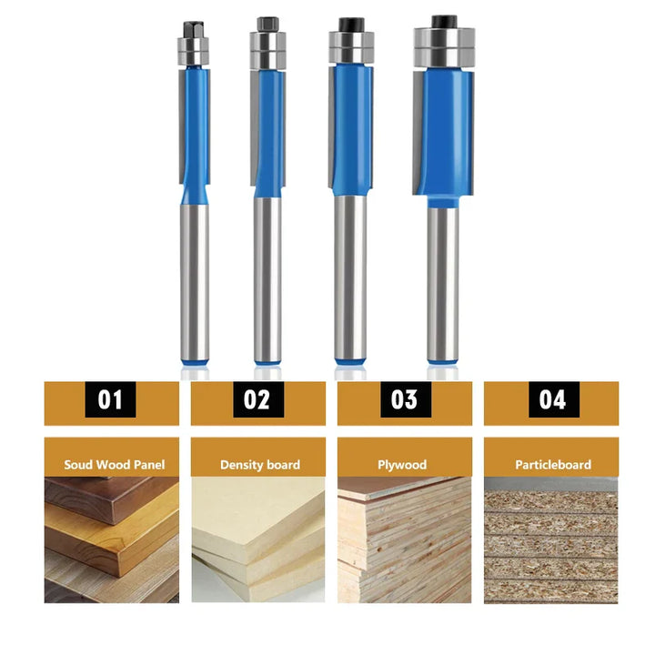 BowLift | Shank Flush Trim Bit Set