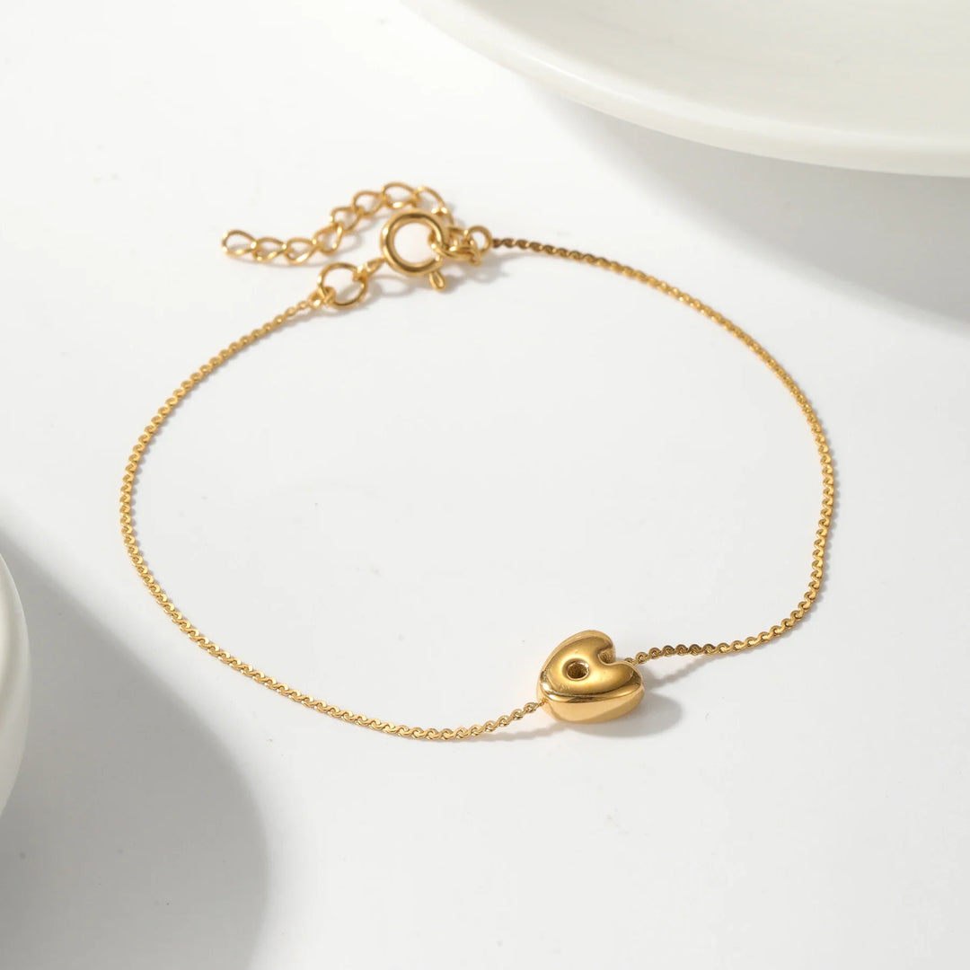 BowLift | Dainty Bubble Letter Initial Bracelet