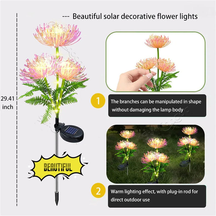 BowLift | Soft Pink Glow Solar LED Flower Garden Light
