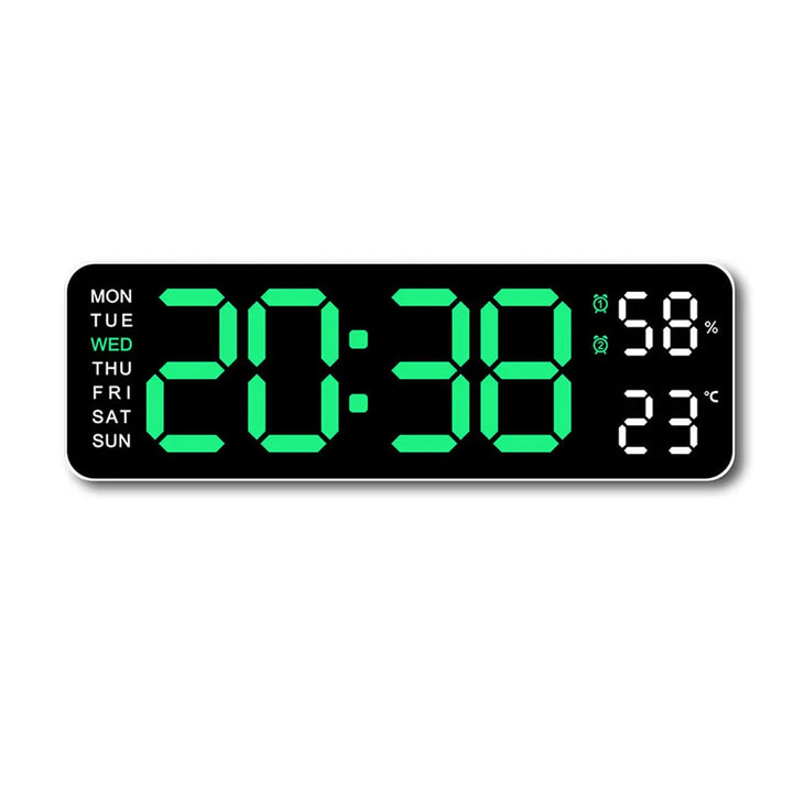 TimeGlow Clock - Slim Digital Alarm Clock with Temperature & Calendar Bowlift
