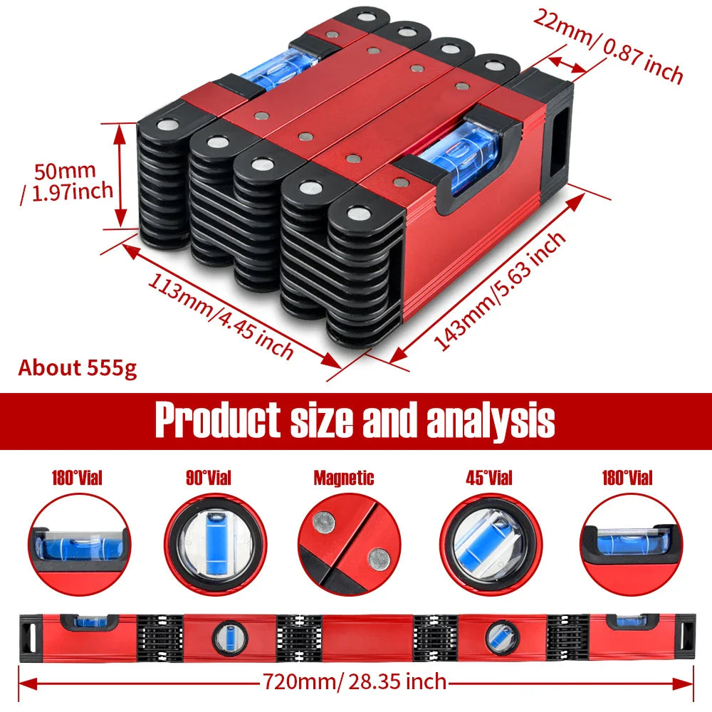 BowLift | Magnetic Foldable Level Ruler
