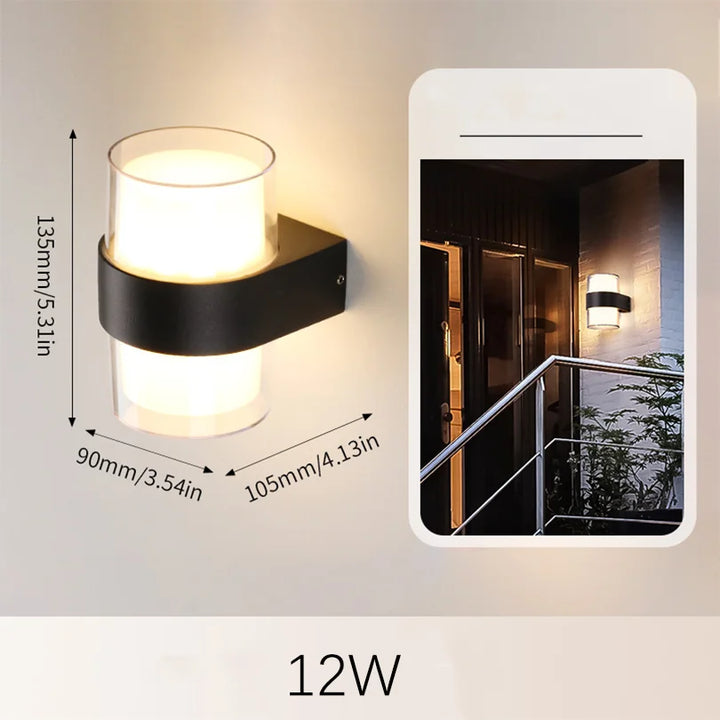 BowLift | LED Outdoor Wall Light AuroBeam | IP66 Waterproof | Motion Sensor & Twilight Sensor | 6W / 12W