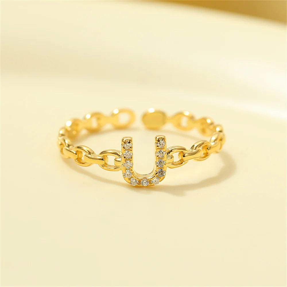 BowLift | Dainty Diamond Letter Initial Ring