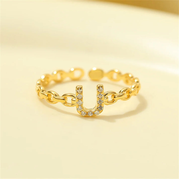 BowLift | Dainty Diamond Letter Initial Ring