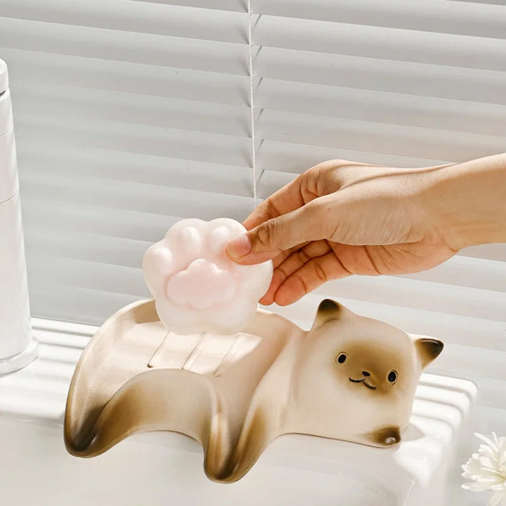 BowLift | Lazy Cat Ceramic Soap Holder