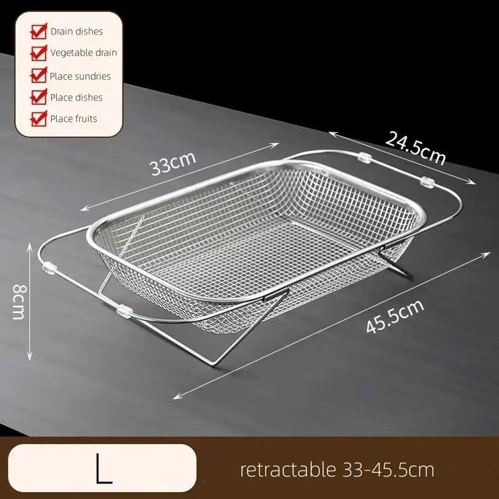 BowLift | Space-Saving Over-Sink Mesh Strainer Rack