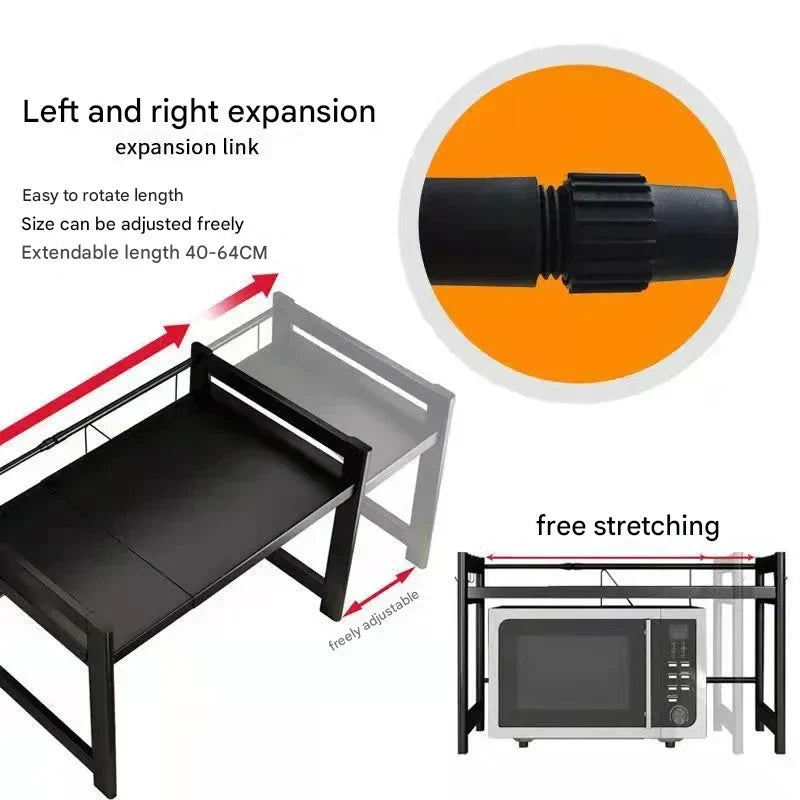 BowLift | Carbon Steel Retractable Double-Layer Kitchen Shelf – Milo