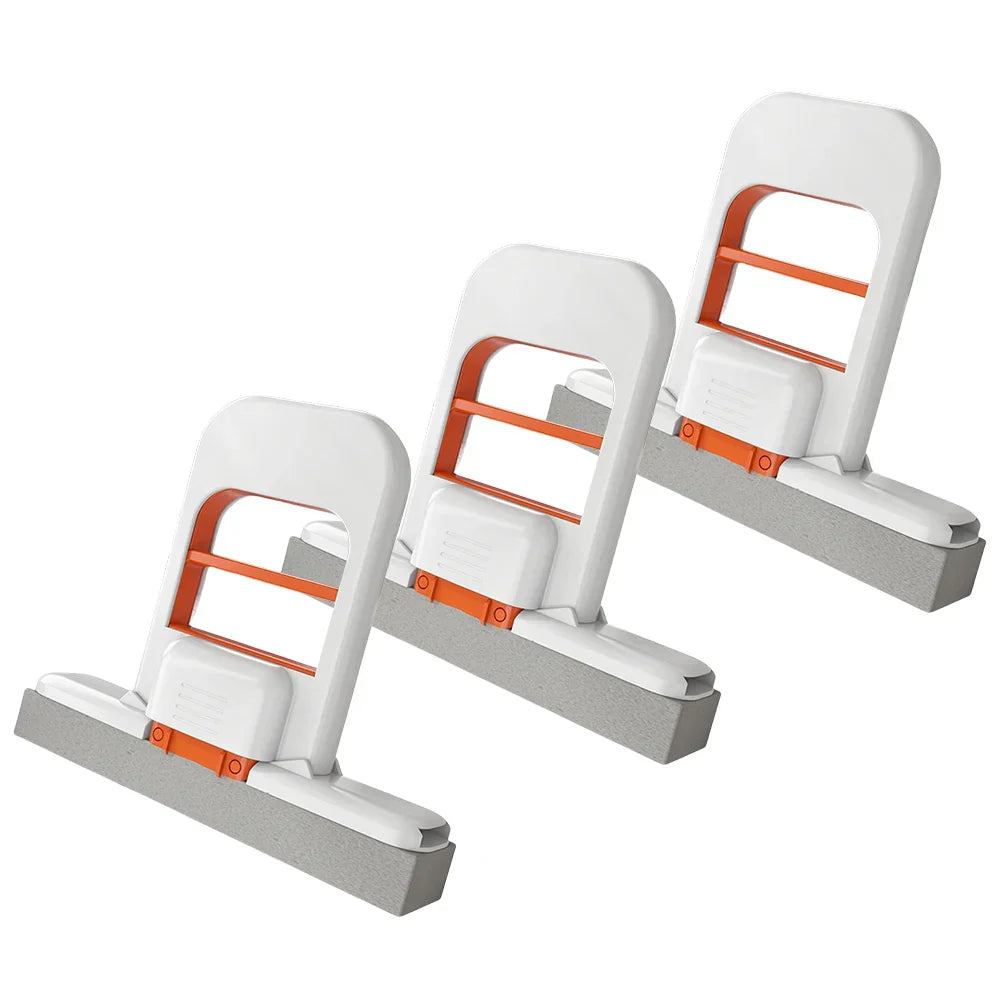 Scratch-Safe Compact Dual Texture Sponge Mop with a Replaceable Sponge Head
