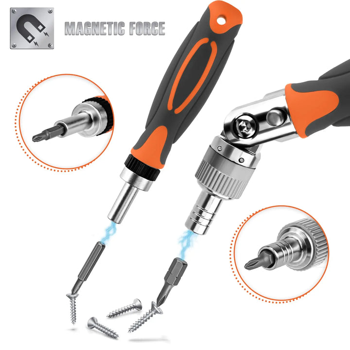 BowLift | 68-in-1 Ratchet Screwdriver Set with Magnetic Bits & Extension Rod – FortiDrive
