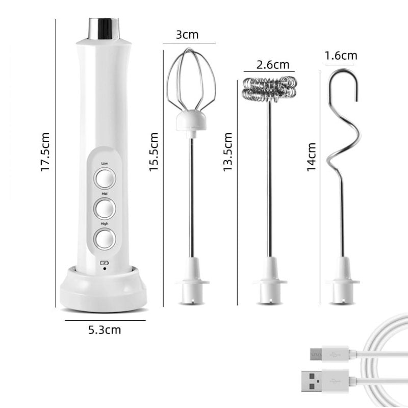 BowLift | 3in1 Portable Rechargeable Milk Frother Foam Maker