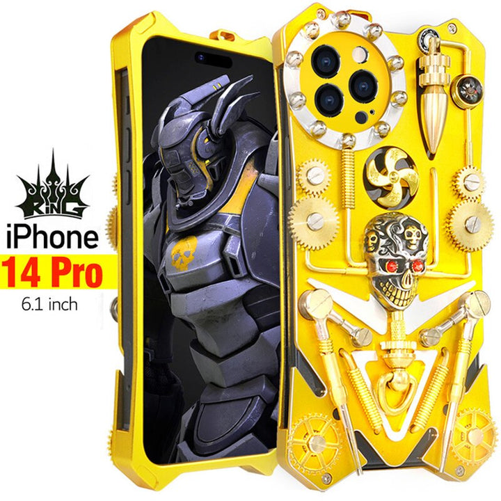 BowLift | Mechanic Skull Cyberpunk Style iPhone Case