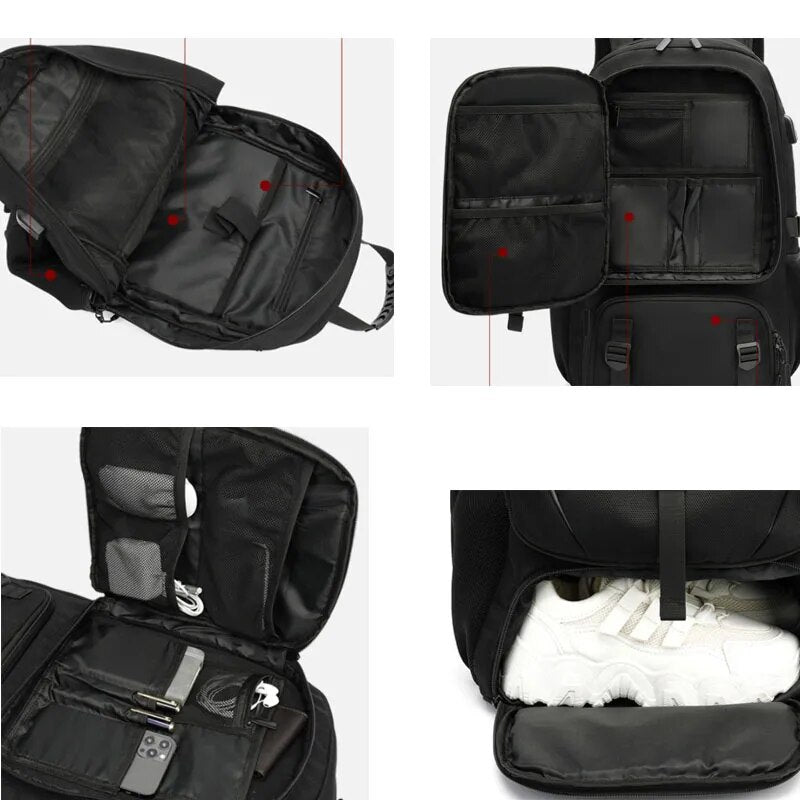 BowLift | Tech Trek Pro 50-80L – The Ultimate Backpack with USB Charging Port | Durable & Spacious