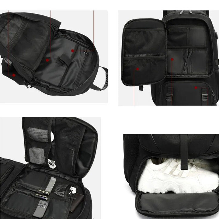 BowLift | Tech Trek Pro 50-80L – The Ultimate Backpack with USB Charging Port | Durable & Spacious