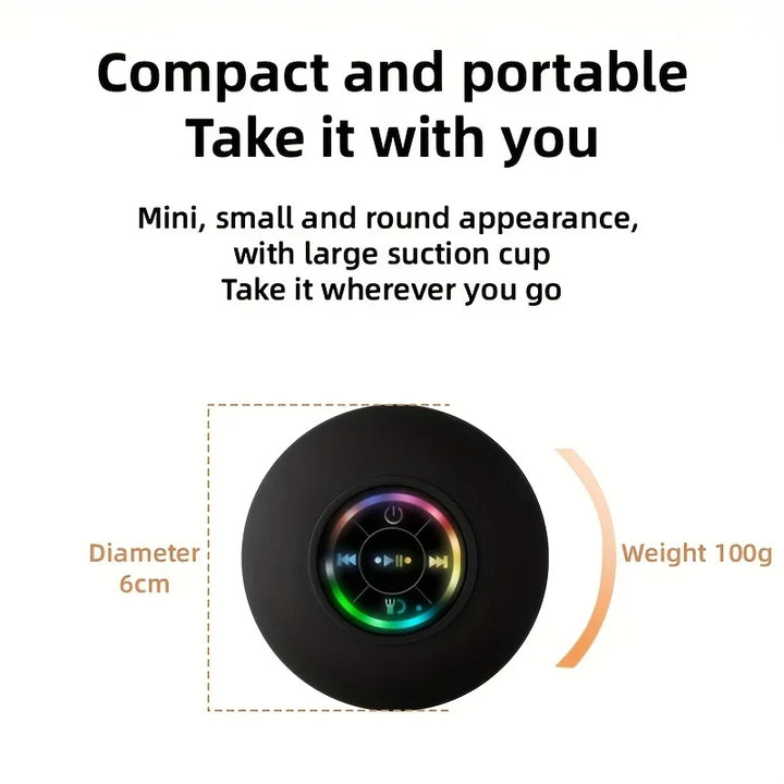 BowLift | Soundplash Shower Speaker | Waterproof & Wireless | With Suction Cup & Bluetooth 5.0