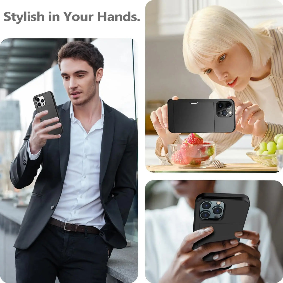 iPhone case with card slot – protective case with card drawer