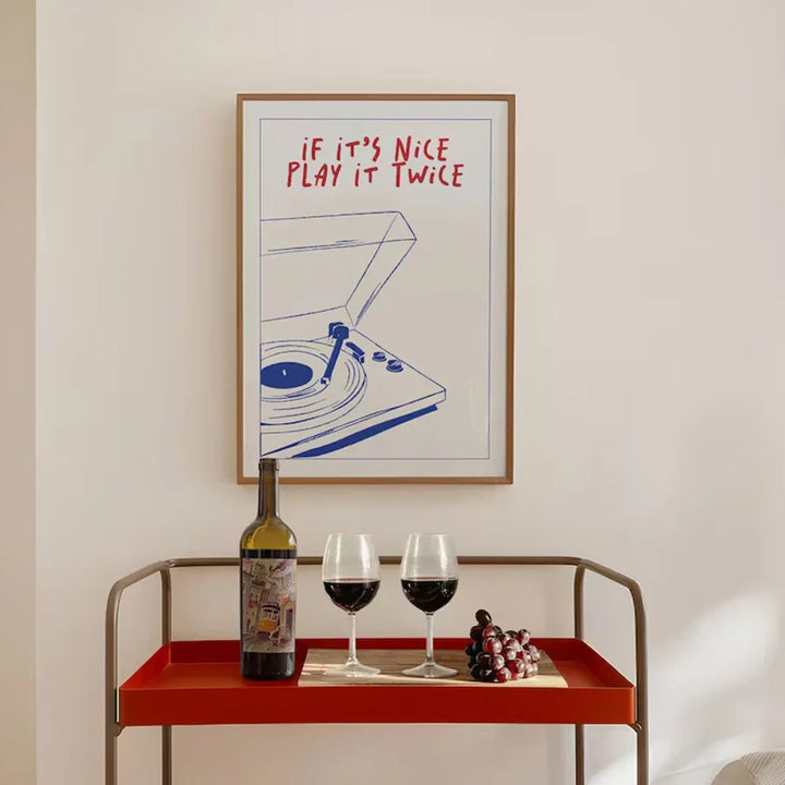 If It's Nice, Play it Twice Wall Art | Bowlift