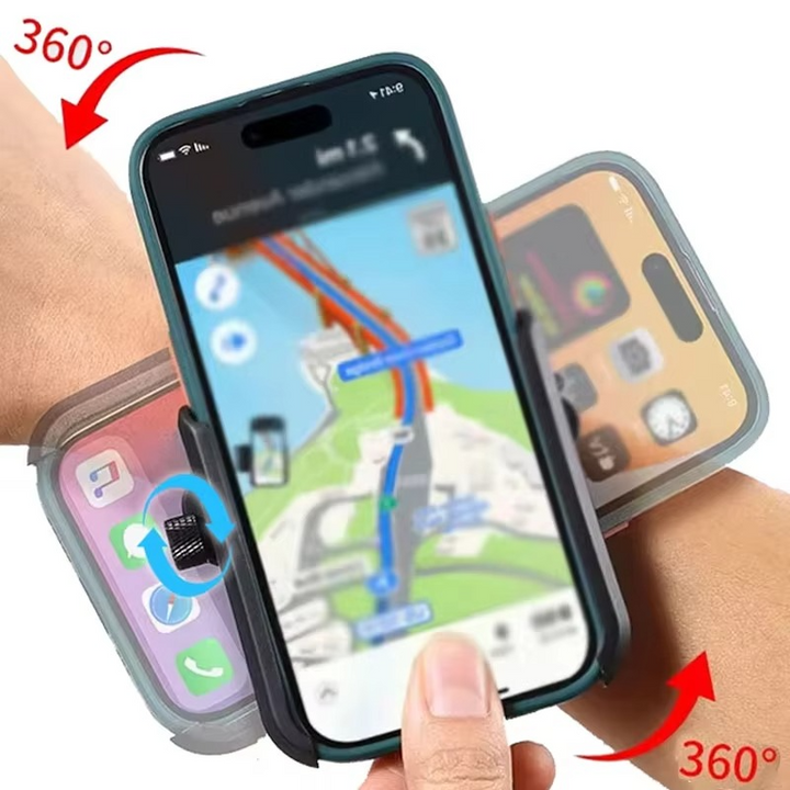 BowLift | 360° Rotating Wrist Strap Phone Holder for Running and Cycling