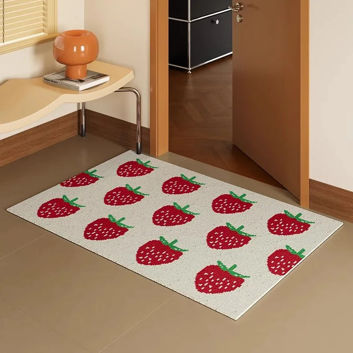 PVC Strawberry Welcome Doormat – Anti-Dust & Anti-Slip | Bowlift