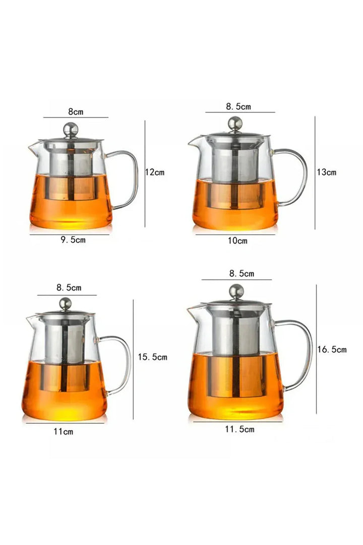 BowLift | Stainless Steel Infuser Glass Teapot