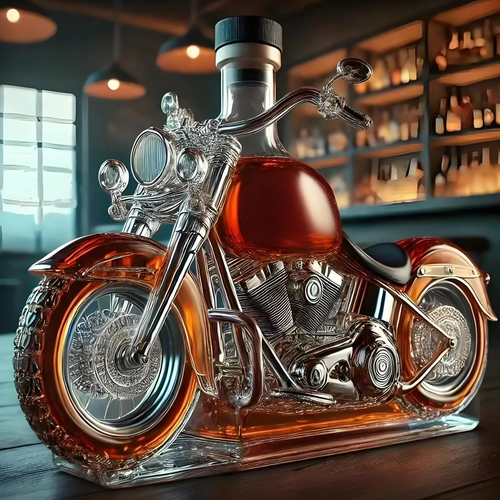 BowLift | Harley Motorcycle Shaped Whiskey Decanter for Home Bar