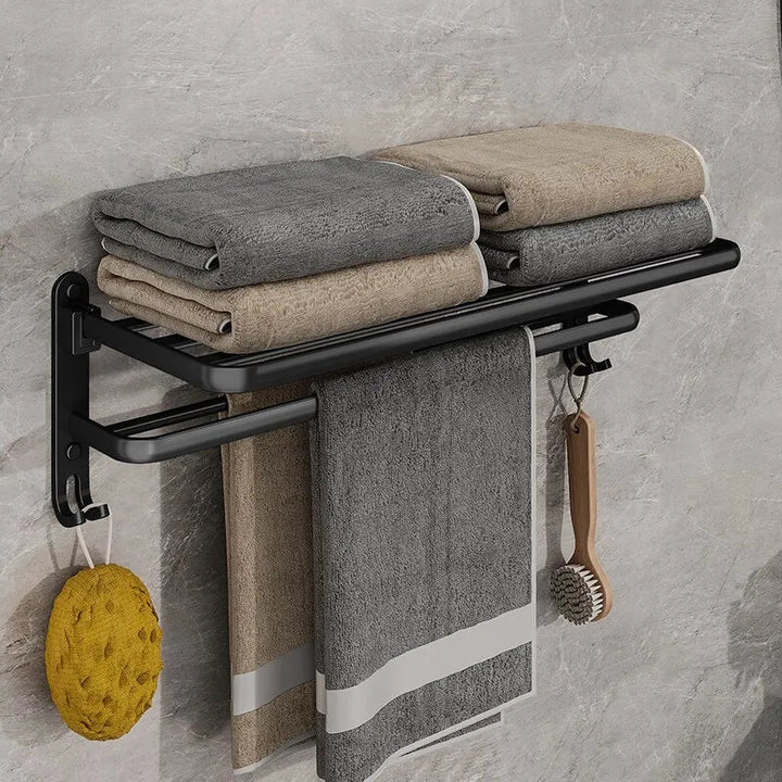BowLift | Elegant Life Space-Saving Foldable Aluminum Towel Rack
