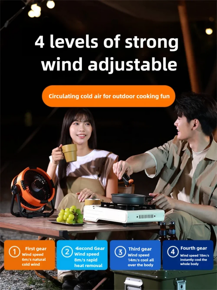 BowLift | AEROLIA NightCool | 4-in-1 Fan & Night Light | 20000mAh Battery | Usable Hanging & Standing