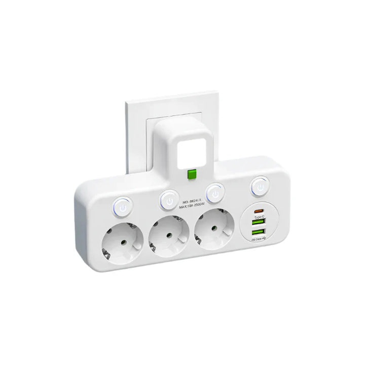 BowLift | VOLTRIQ ProLine Power Strip with Multiple Outlets, USB Type-C and Surge Protection