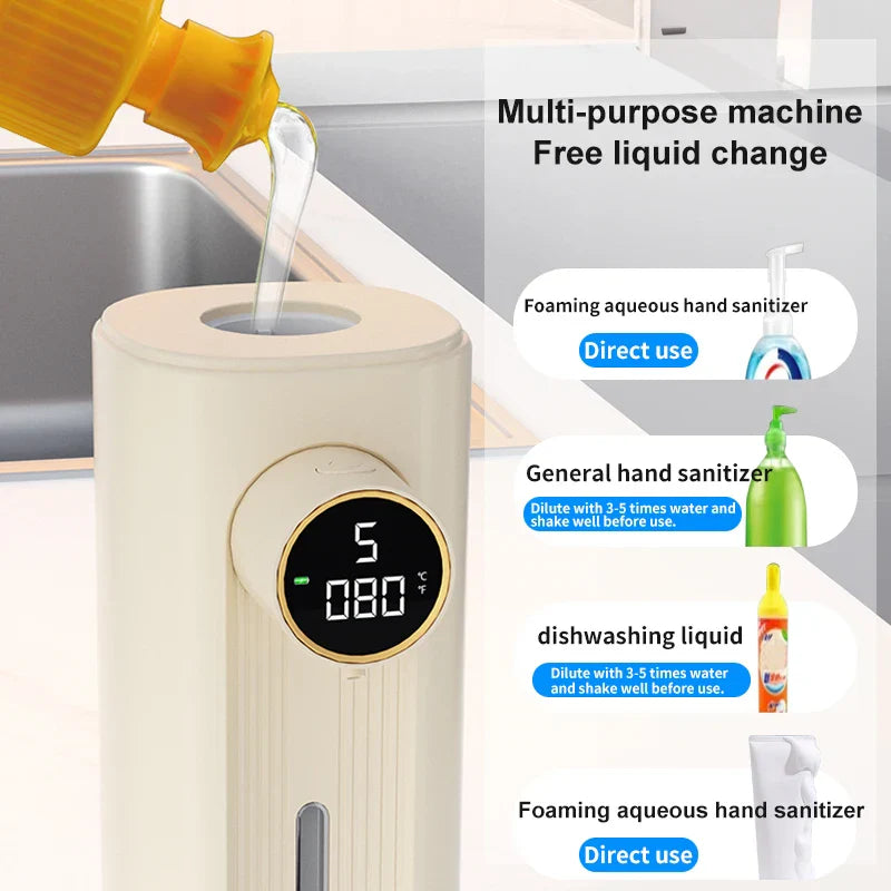 BowLift | LED Display Motion Sensor Automatic Soap Foam Dispenser
