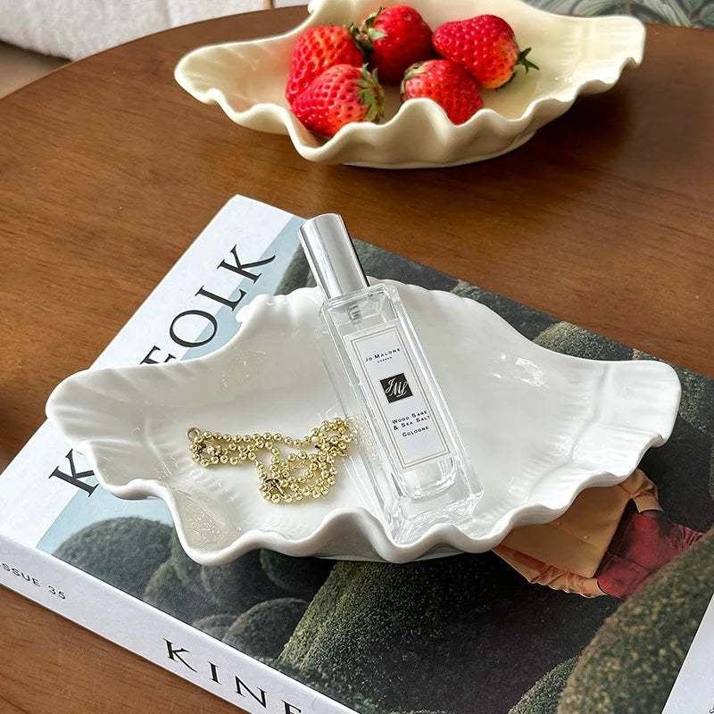 Cream Ceramic Shell Plate | Bowlift