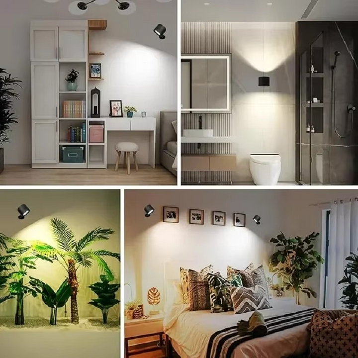 BowLift | LED Wall Lamp - Rechargeable, Magnetic & Dual-Sided Lighting for Indoor Use