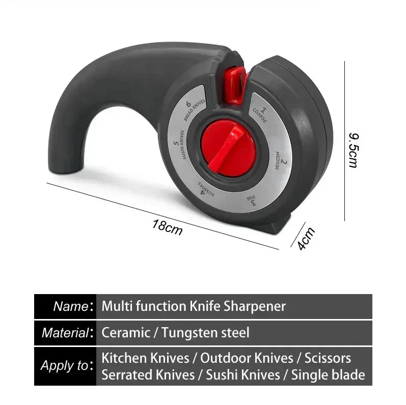 BowLift | 6-in-1 Multi Tool Anti-Slip Knife Sharpener