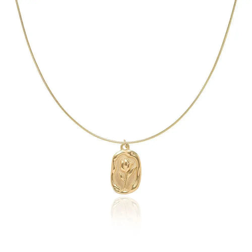 BowLift | Feminine Tulip Floral Pendant Necklace