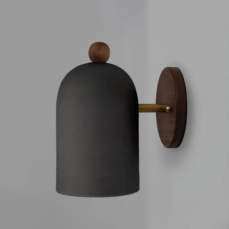 BowLift | Walnut Wall Lamp in Wabi-Sabi Style for Cozy Interior