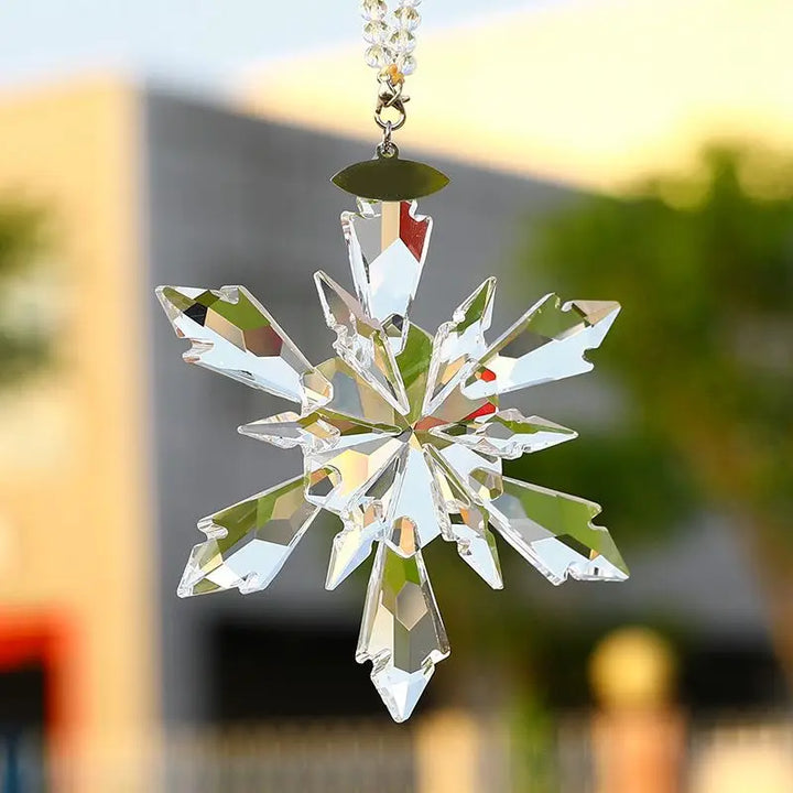 BowLift | Transparent Snowflake Rainbow Car Pendant Decor