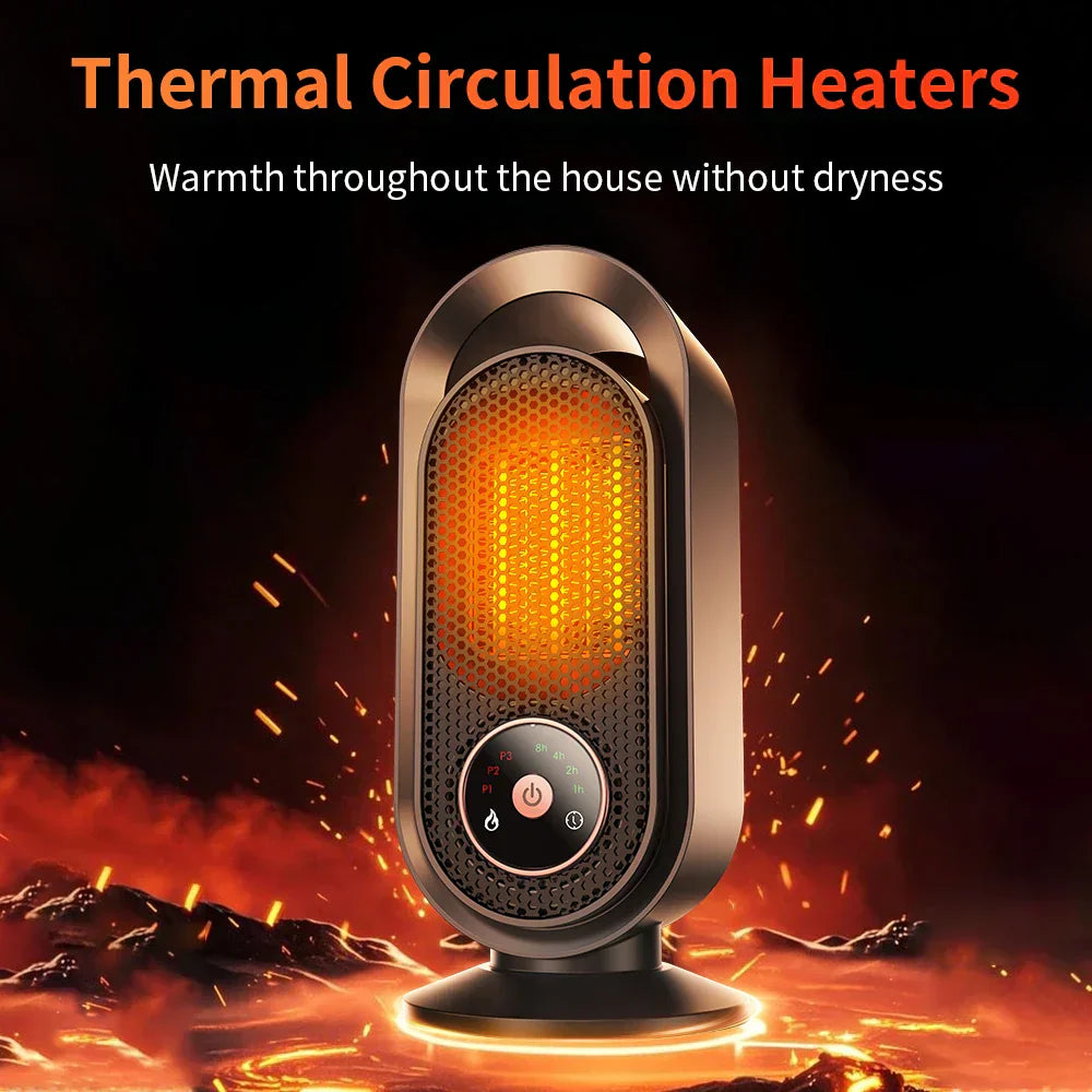 BowLift | WarmBreeze Mini Heater – Portable 1000W Fan Heater for Desk and Room