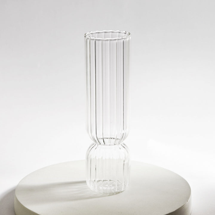 Scallop Cylinder Glass Vase | Bowlift
