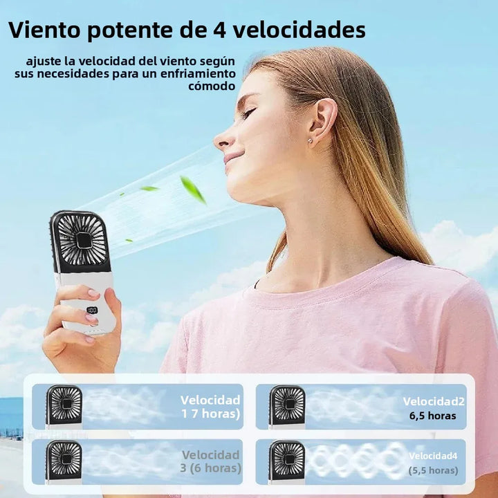 BowLift | Luftigo Mini USB Fan | Compact, rechargeable fan with digital display and multiple wind modes