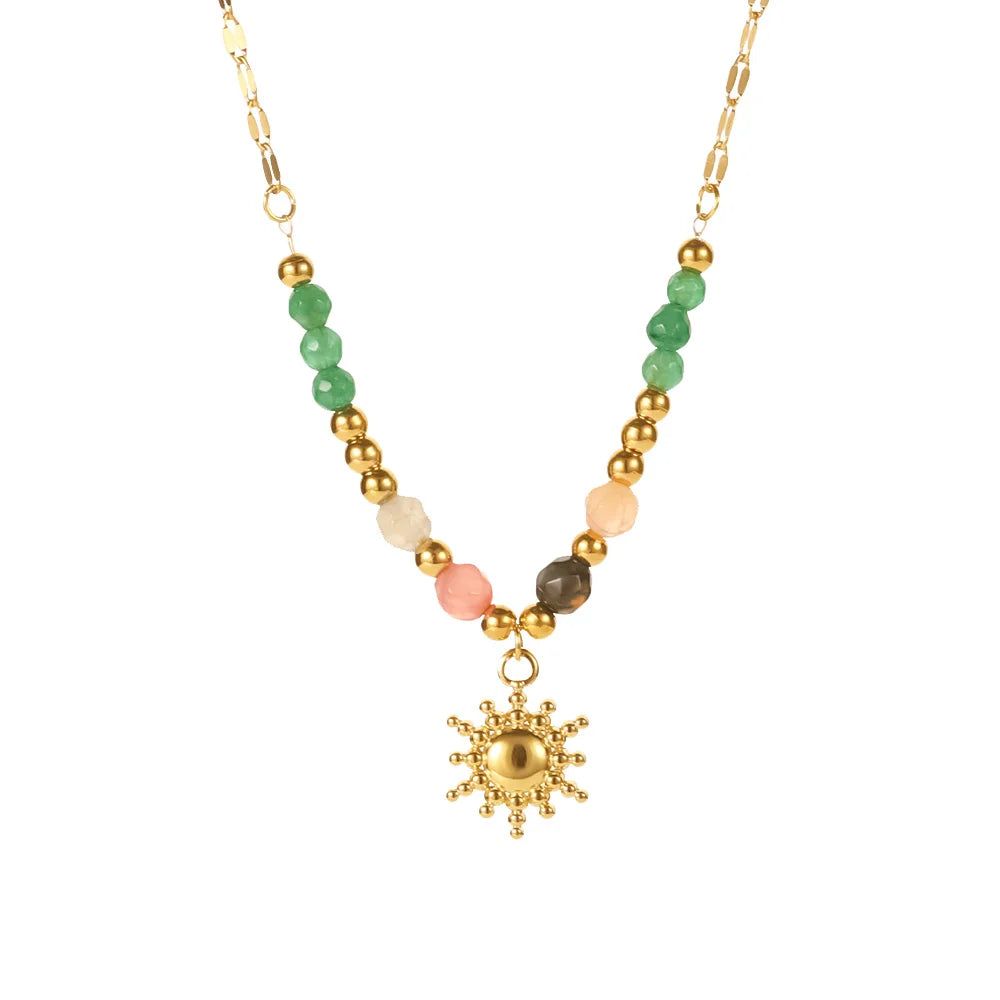 BowLift | Dainty Boho Inspired Sun Pendant Necklace