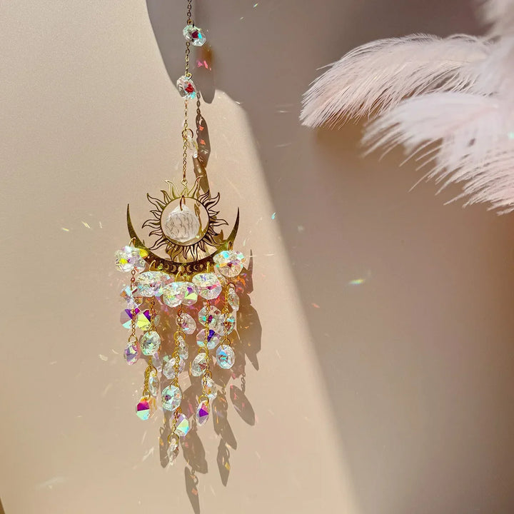 BowLift | Radiant Moonlit Quartz Prism Suncatcher