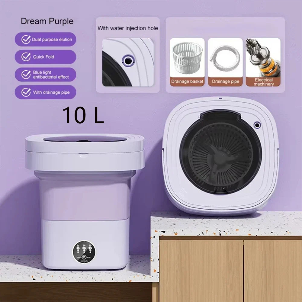 Foldable Portable Washing Machine for Travel and Small Spaces, 2.1–4.5 kg