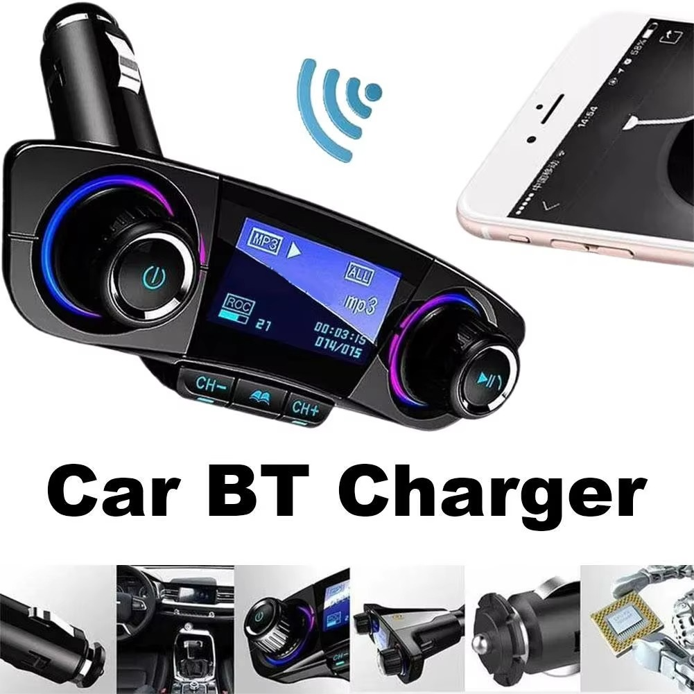BowLift | Bluetooth 5.0 Car FM Transmitter with Dual USB Charger and LED Display