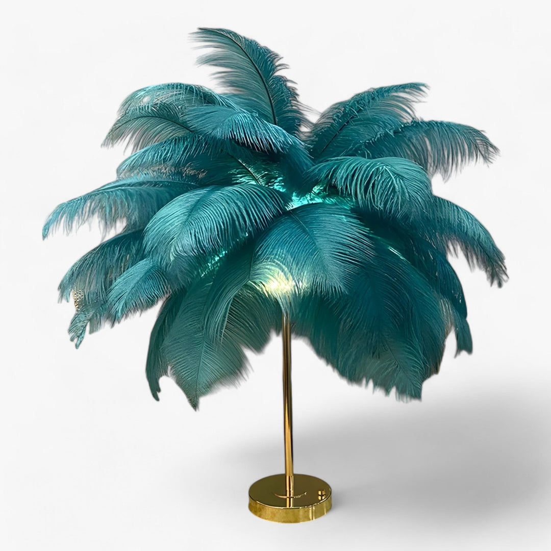 BowLift | FeatherGlow | Table lamp with touch control - LED with feathers for weddings and room decoration