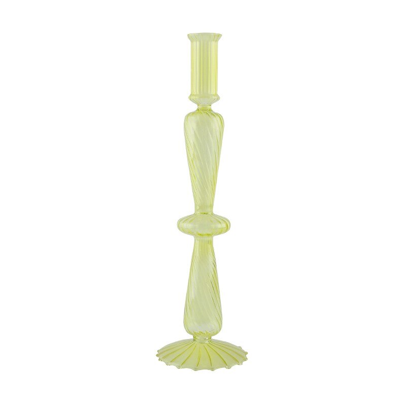Ribbed Glass Candleholders - Pastel | Bowlift