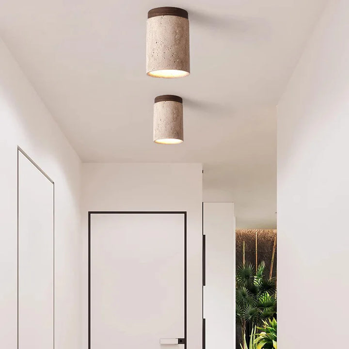 BowLift | ÉclatPierre – Elegant Travertine Recessed LED Light
