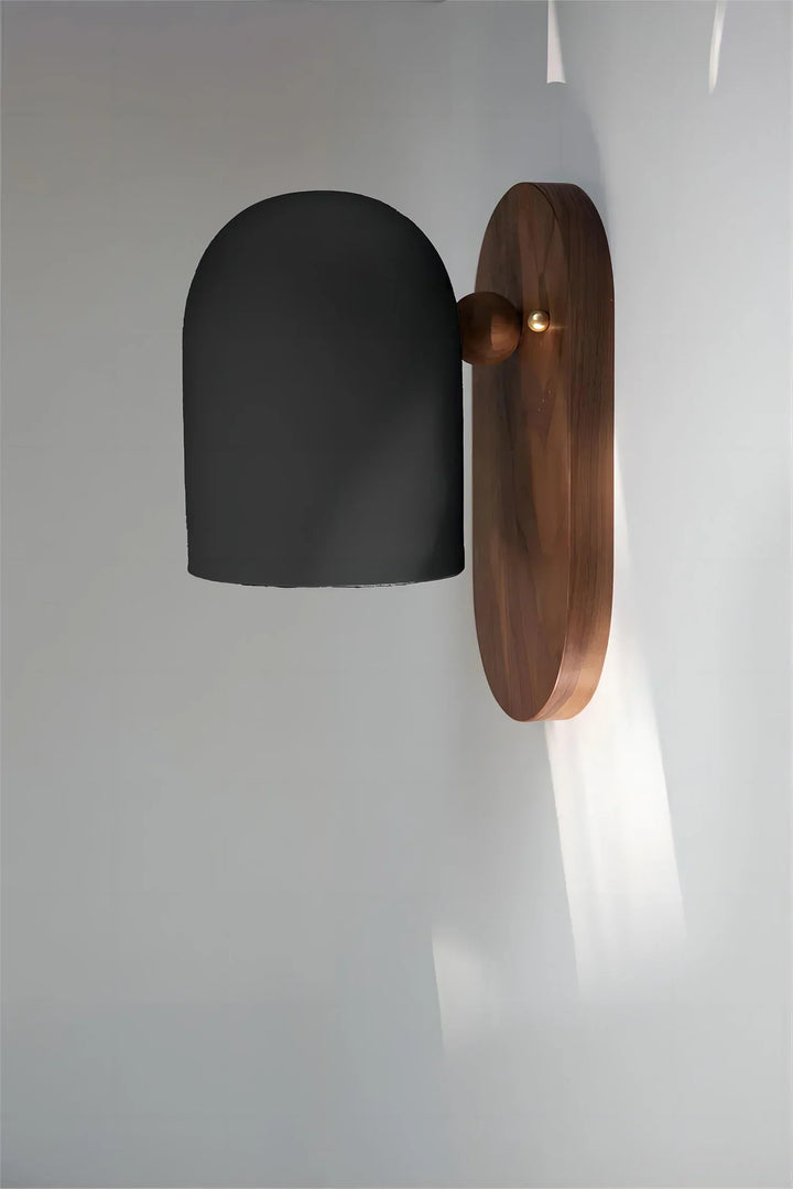 BowLift | Walnut Wall Lamp in Wabi-Sabi Style for Cozy Interior