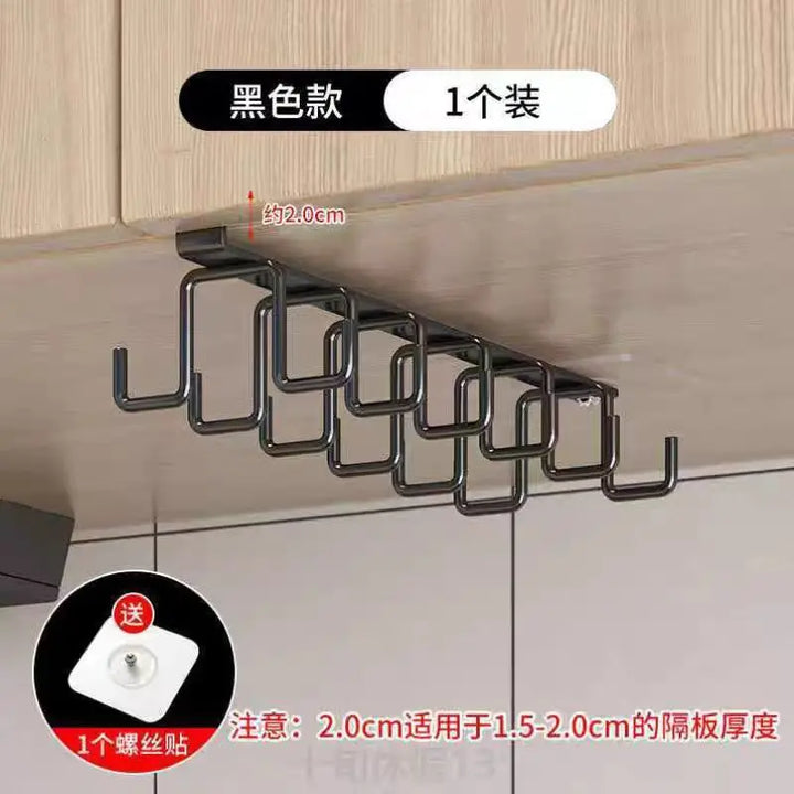 BowLift | Ferrosa Iron Hooks for Kitchen Cabinet | Wall Shelf & Coat Hooks | Space-saving & Load-bearing